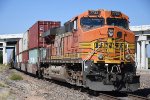 Paused eastbound stack train